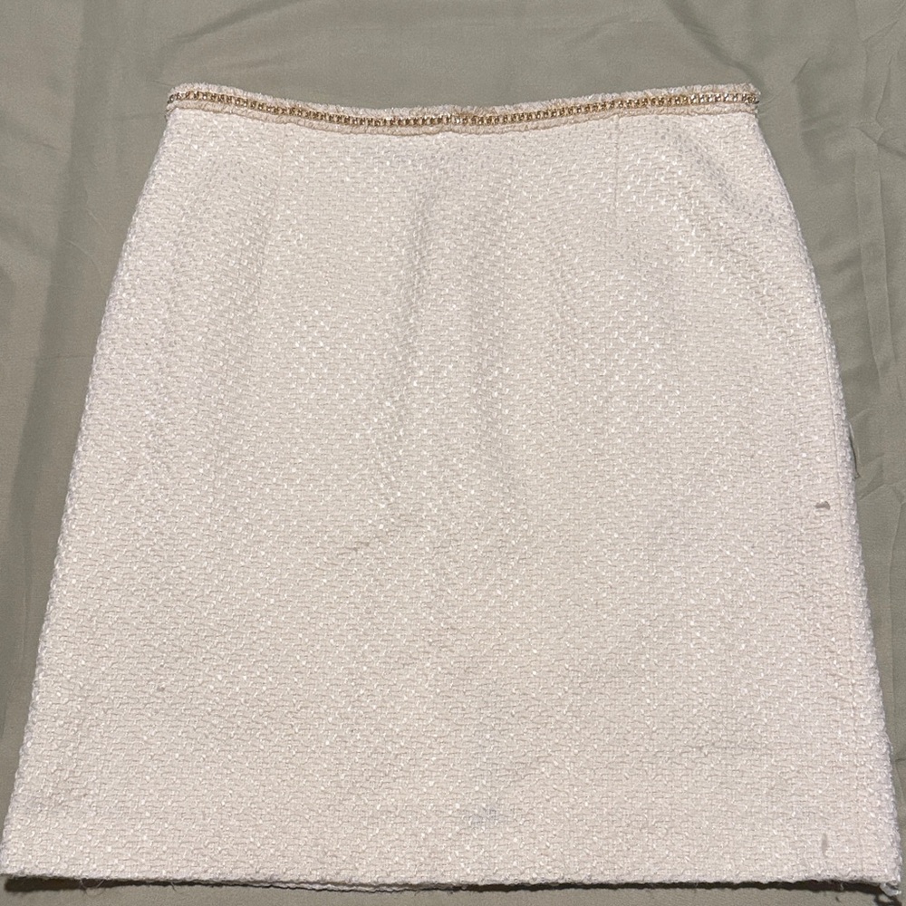 Tahari Elegant White Pencil Skirt